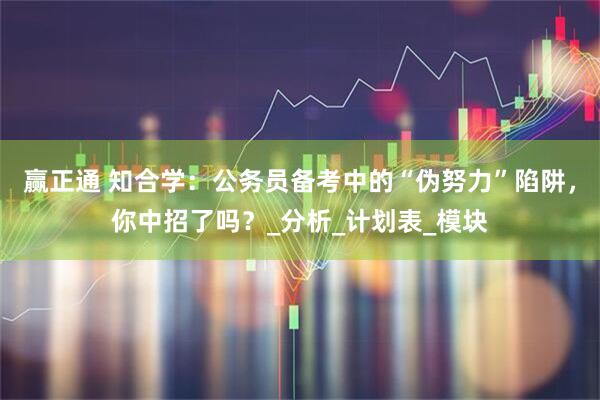 赢正通 知合学：公务员备考中的“伪努力”陷阱，你中招了吗？_分析_计划表_模块