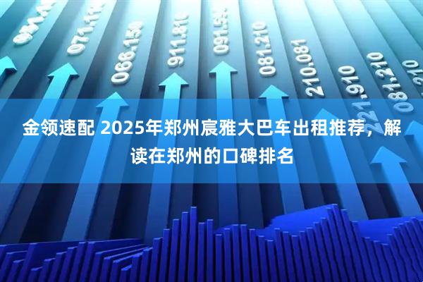 金领速配 2025年郑州宸雅大巴车出租推荐，解读在郑州的口碑排名